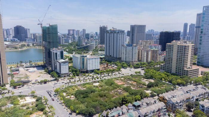 Dự án CTX Tower nhìn từ Khu đô thị Nam Trung Yên.
