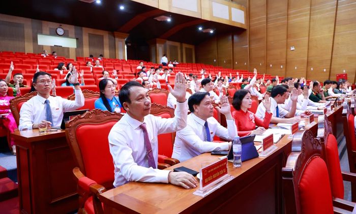  Đại biểu HĐND tỉnh biểu quyết thông qua nghị quyết. 