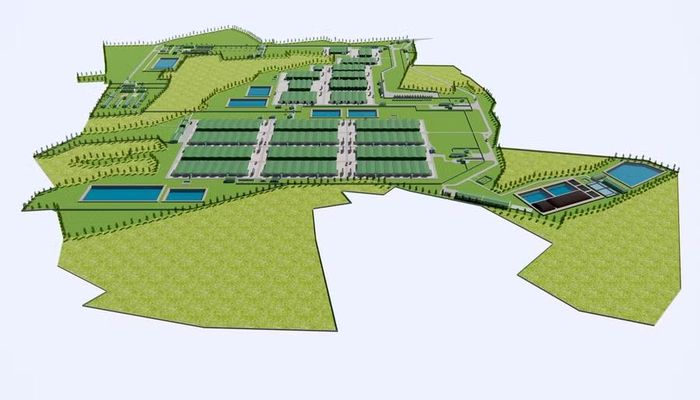 Phối cảnh trang trại chăn nuôi heo công nghệ cao quy mô 155.000 con/năm tại xã Pờ Tó.
