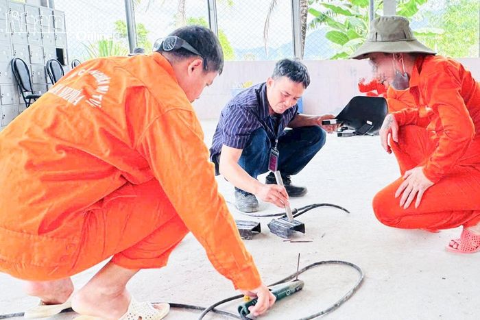Học viên tại Cơ sở cai nghiện ma túy số 1 tỉnh được đào tạo nghề hàn.
