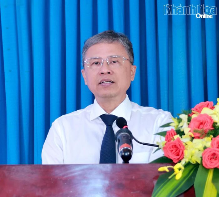 Phó Chủ tịch UBND tỉnh Trần Hòa Nam phát biểu tại buổi lễ.