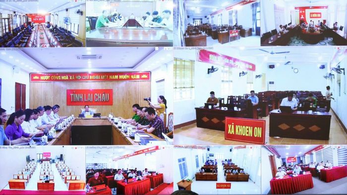 Quang cảnh hội nghị tại các điểm cầu.