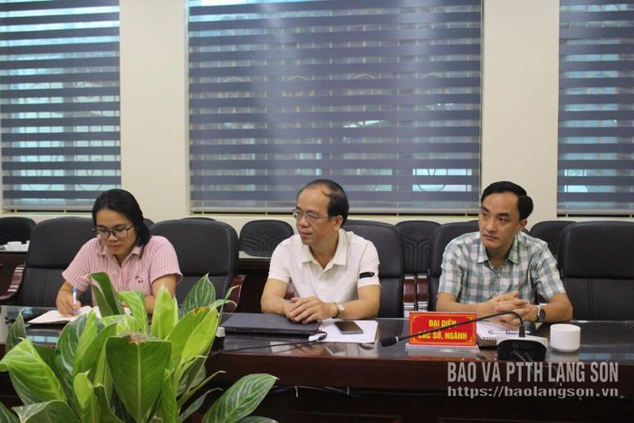 Các đại biểu dự hội nghị tại điểm cầu tỉnh Lạng Sơn