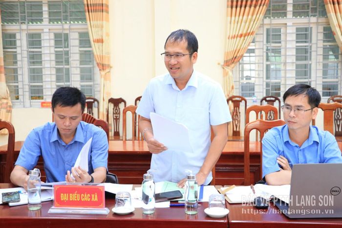Lãnh đạo UBND xã Nhân Lý phát biểu tại chương trình kiểm tra