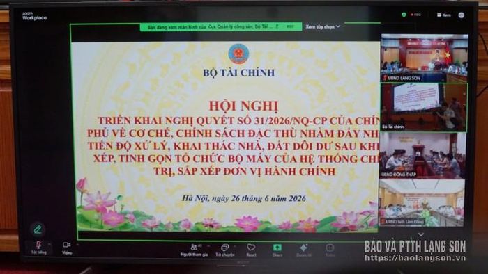 Hội nghị tổ chức hình thức trực tiếp kết hợp trực tuyến đến 34 tỉnh, thành của cả nước