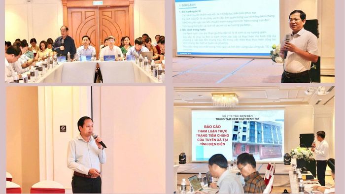 Các đại biểu trình bày tham luận và thảo luận về giải pháp nâng cao hiệu quả công tác tiêm chủng trong tình hình mới.