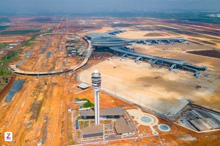 Toàn cảnh đại công trường dự án Cảng hàng không quốc tế Long Thành đang bước vào giai đoạn gấp rút. Ảnh: Tạp chí Tri thức