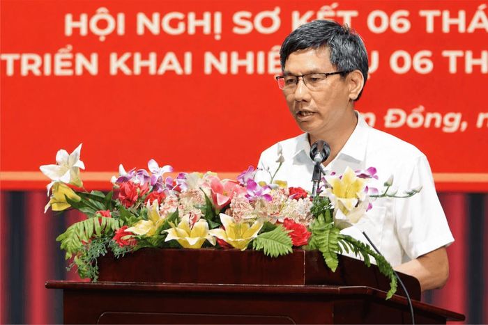 Phó Giám đốc Báo và PTTH Lâm Đồng Vũ Ngọc Tú đề nghị cụ thể hơn nhiệm vụ 6 tháng cuối năm và giải pháp thực hiện