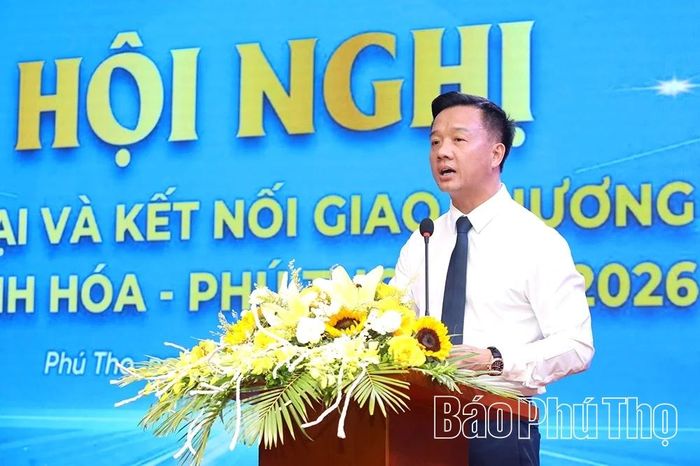 Chủ tịch Hiệp hội Doanh nghiệp tỉnh Thanh Hóa Nguyễn Xuân Hưng phát biểu khai mạc hội nghị.