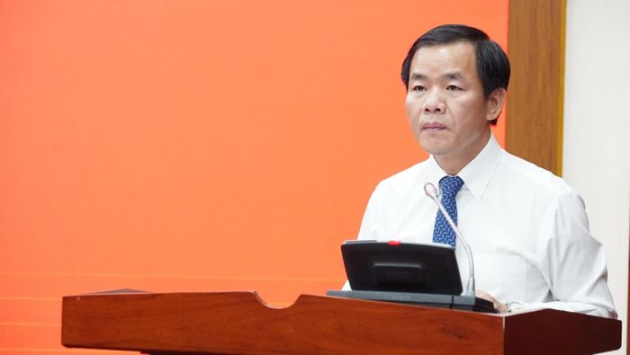 Đồng chí Nguyễn Văn Phương, Bí thư Tỉnh ủy phát biểu giao nhiệm vụ - Ảnh: Q.V