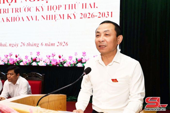 Đồng chí Nguyễn Đức Thành, Ủy viên BTV, Trưởng ban Tổ chức Tỉnh ủy phát biểu tại hội nghị.