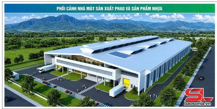 Phối cảnh nhà máy sản xuất phao và sản phẩm nhựa tại xã Chiềng Lao. Ảnh PV