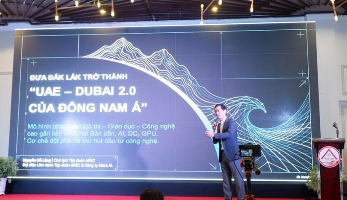 Ông Nguyễn Đỗ Lăng – Chủ tịch Tập đoàn APEC đề xuất tỉnh Đắk Lắk thành lập khu kinh tế số tri thức tự do như mô hình tỉnh Quảng Ninh đang thực hiện.