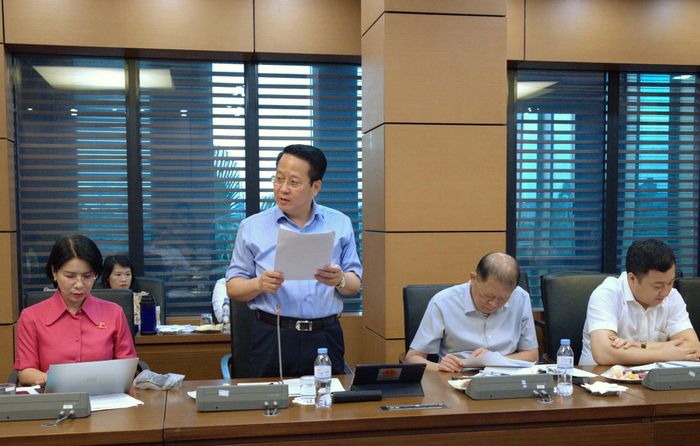 Phó Chủ nhiệm Ủy ban Dân nguyện và Giám sát Hoàng Anh Công phát biểu