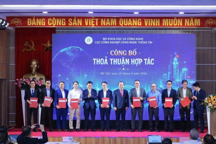 Trung tâm công bố hợp tác với 19 đối tác là các doanh nghiệp, viện nghiên cứu, trường đại học trong và ngoài nước. Ảnh: Bộ Khoa học và Công nghệ.