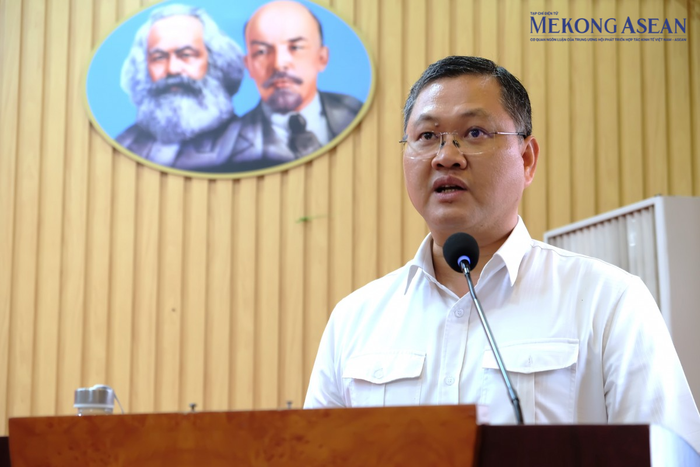 Ông Vũ Xuân Hùng, Thành ủy viên, Bí thư Đảng ủy phường Văn Miếu - Quốc Tử Giám. Ảnh: Thảo Ngân - Mekong ASEAN.