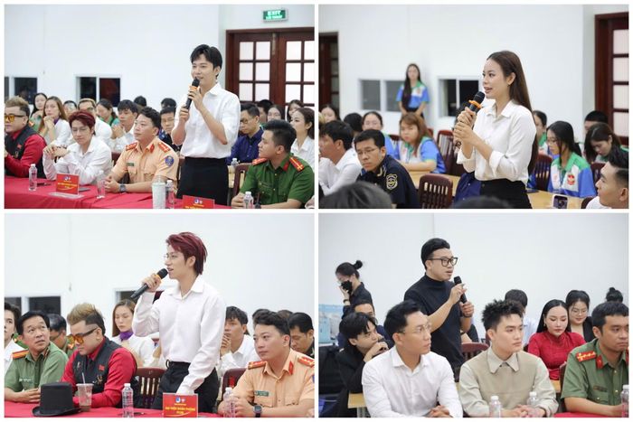Các đại biểu, nghệ sĩ phát biểu ý kiến tại tọa đàm.
