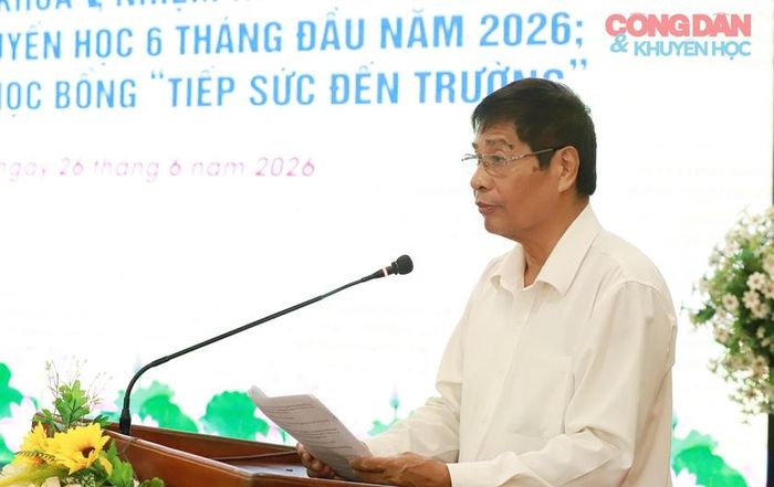 Ông Nguyễn Huy Cương - Phó Chủ tịch thường trực Hội Khuyến học tỉnh Nghệ An. Ảnh: Quốc Huy