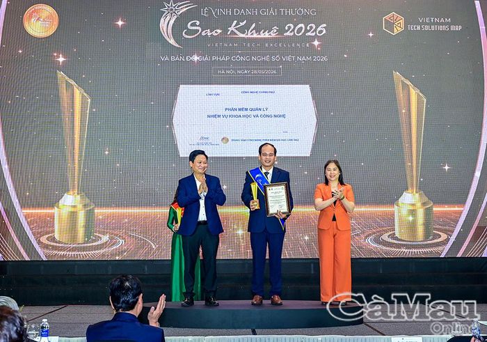 Giải thưởng Sao Khuê là lời khẳng định cho năng lực tự chủ số của nền hành chính công tại Cà Mau.