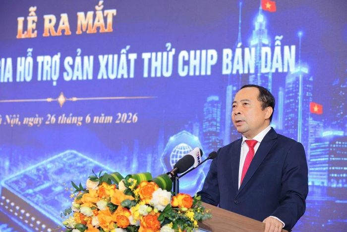 Bộ trưởng Bộ Khoa học và Công nghệ Vũ Hải Quân phát biểu tại Lễ ra mắt.