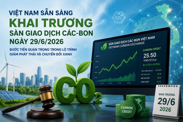 Khai trương Sàn giao dịch các-bon Việt Nam ngày 29/6.