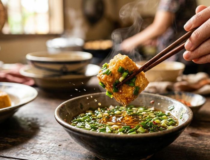 Tẩm đậu là khâu quan trọng nhất khi làm món đậu tẩm mỡ hành. (Ảnh: IG)