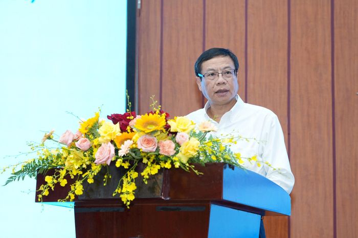 Thứ trưởng Bộ Khoa học và Công nghệ Lê Xuân Định phát biểu tại hội nghị. Ảnh PV