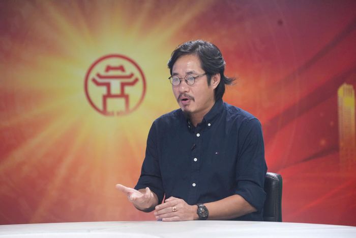 TS.NSƯT Bùi Như Lai, Hiệu trưởng Trường Đại học Sân khấu Điện ảnh Hà Nội chia sẻ tại Chương trình. Ảnh: Phạm Hùng