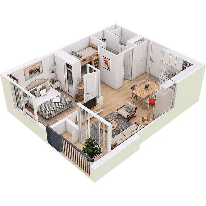 Bố trí mặt bằng phòng ngủ với đầu giường không được kê sát nhà vệ sinh. Đây là nơi ẩm ướt sẽ không tốt cho sức khỏe của gia chủ.
