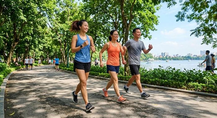 Đi bộ nhanh góp phần nâng cao sức khỏe, phòng ngừa nhiều bệnh.