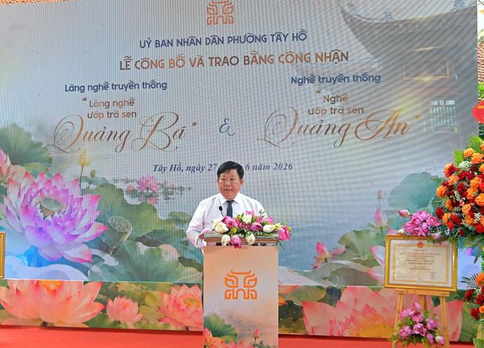 Phát biểu tại buổi lễ, Chủ tịch UBND phường Tây Hồ Nguyễn Thanh Tịnh kỳ vọng các nghệ nhân sẽ tiếp tục giữ gìn uy tín của nghề, truyền dạy kinh nghiệm cho thế hệ trẻ; Hội Làng nghề sẽ tiếp tục phát huy vai trò kết nối, tập hợp cộng đồng; các doanh nghiệp đồng hành xây dựng thương hiệu; và mỗi người dân Tây Hồ sẽ là một đại sứ giới thiệu hình ảnh quê hương mình.