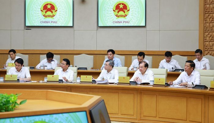 Các thành viên Chính phủ tham dự Phiên họp Chính phủ chuyên đề về xây dựng pháp luật tháng 6 năm 2026