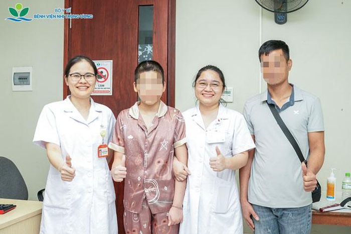 Sức khỏe bệnh nhi hồi phục nhanh chóng. Ảnh: BVNTU