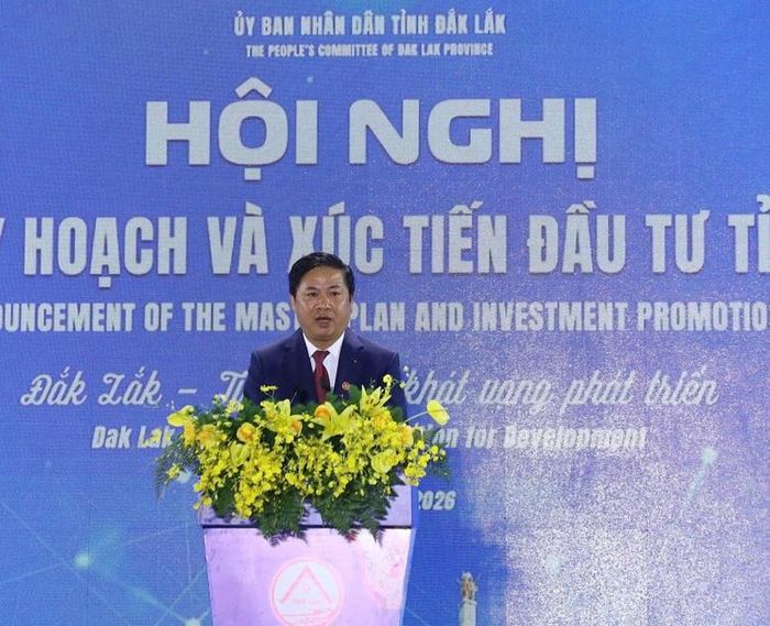 Bí thư Tỉnh ủy Đắk Lắk Lương Nguyễn Minh Triết phát biểu tại Hội nghị - Ảnh: VGP/Anh Thơ