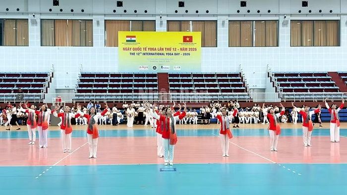 Một tiết mục biểu diễn yoga.