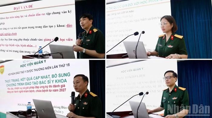 Các đại biểu phát biểu tham luận tại hội nghị.