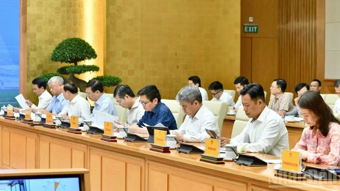  Lãnh đạo các bộ, ngành, cơ quan tham dự hội nghị. (Ảnh: Thanh Giang) 