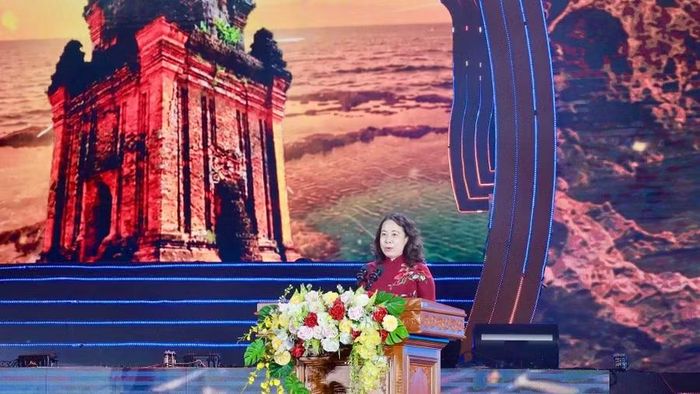 Phó Chủ tịch nước Võ Thị Ánh Xuân phát biểu tại buổi lễ.