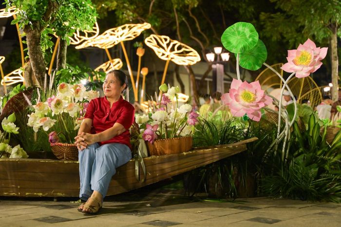 Một không gian check-in đẹp mắt tại lễ hội. Ảnh Nguyễn Huy