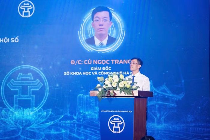 Giám đốc Sở Khoa học và Công nghệ Hà Nội Cù Ngọc Trang. (Ảnh: Nhật Minh)
