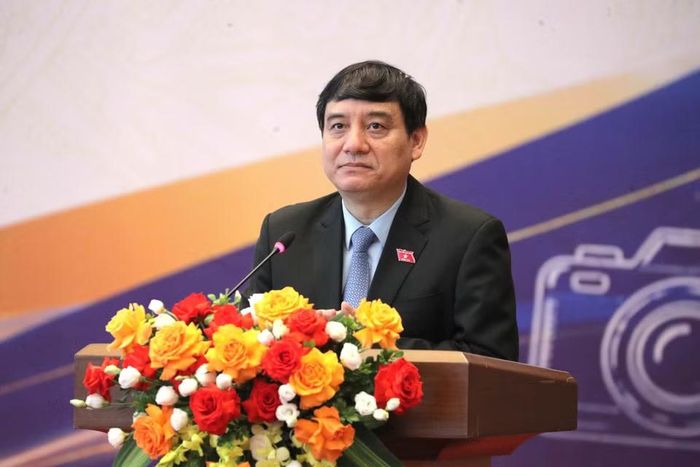 Chủ nhiệm Ủy ban Văn hóa và Xã hội của Quốc hội Nguyễn Đắc Vinh phát biểu. (Nguồn: Ban tổ chức cung cấp)