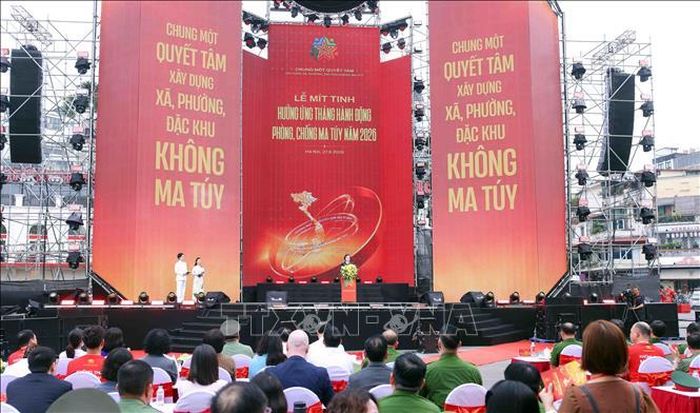 Lễ Mít tinh hưởng ứng tháng hành động phòng, chống ma túy năm 2026.