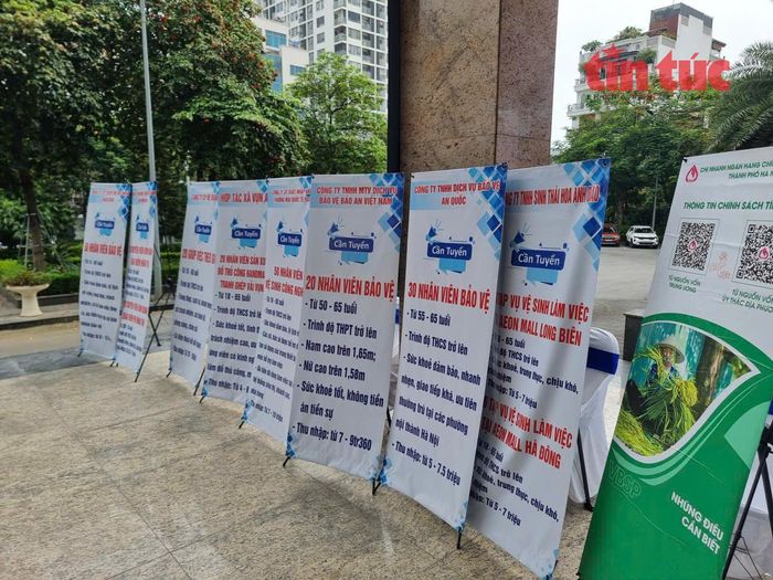 Bảng thông tin nhu cầu tuyển dụng việc làm của các doanh nghiệp.
