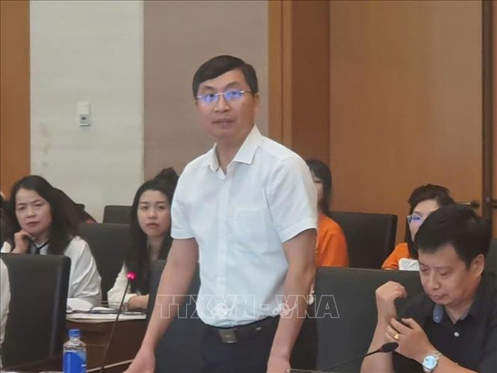 Tổng Biên tập Báo Điện tử VietnamPlus (Thông tấn xã Việt Nam) phát biểu tại Diễn đàn “Báo chí và Nghị trường: Dòng chảy kiến tạo trong kỷ nguyên mới”.