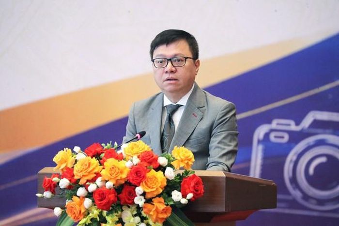 Ông Lê Quốc Minh - Ủy viên Trung ương Đảng, Tổng biên tập báo Nhân Dân, Phó trưởng Ban Tuyên giáo và Dân vận Trung ương, Chủ tịch Hội Nhà báo Việt Nam (Ảnh: Hồ Long).