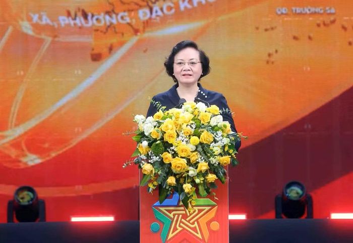 Đồng chí Phạm Thị Thanh Trà, Bí thư Trung ương Đảng, Phó Thủ tướng Chính phủ, Chủ tịch Ủy ban Quốc gia phòng, chống AIDS, ma túy, mại dâm phát biểu chỉ đạo. (Ảnh: Báo An ninh Thủ đô)