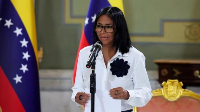 Tổng thống lâm thời Venezuela Delcy Rodriguez. Ảnh: Reuters