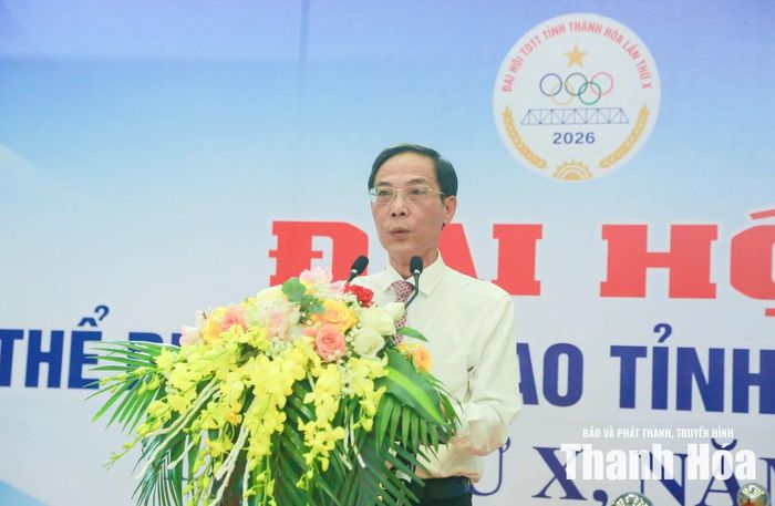 Đồng chí Đầu Thanh Tùng, Tỉnh ủy viên, Phó Chủ tịch UBND tỉnh, Trưởng Ban Chỉ đạo Đại hội phát biểu khai mạc.