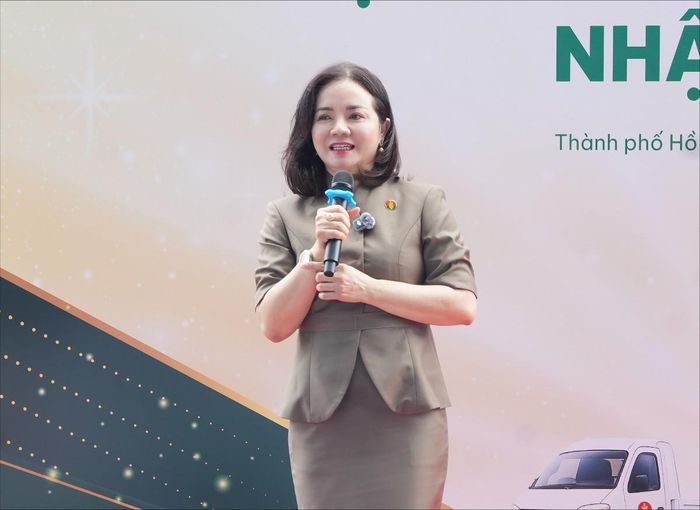 Phó Tổng Giám Đốc PVCFC - bà Nguyễn Thị, phát biểu tại buổi lễ. Ảnh: PVCFC.