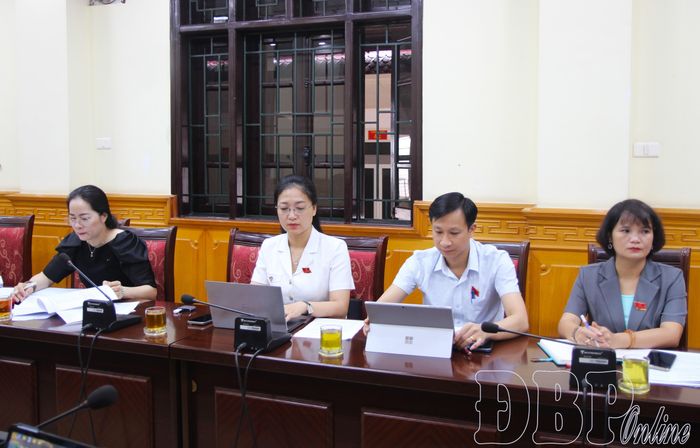 Đại biểu dự cuộc họp thẩm tra.